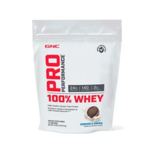 Whey Protein GNC 12serv sabor galletas con crema