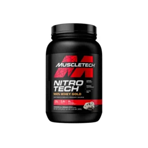 Whey Protein Nitrotech Muscletech 28serv sabor galletas con crema