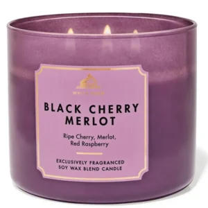 Vela de tres mecha merlot de cereza negra